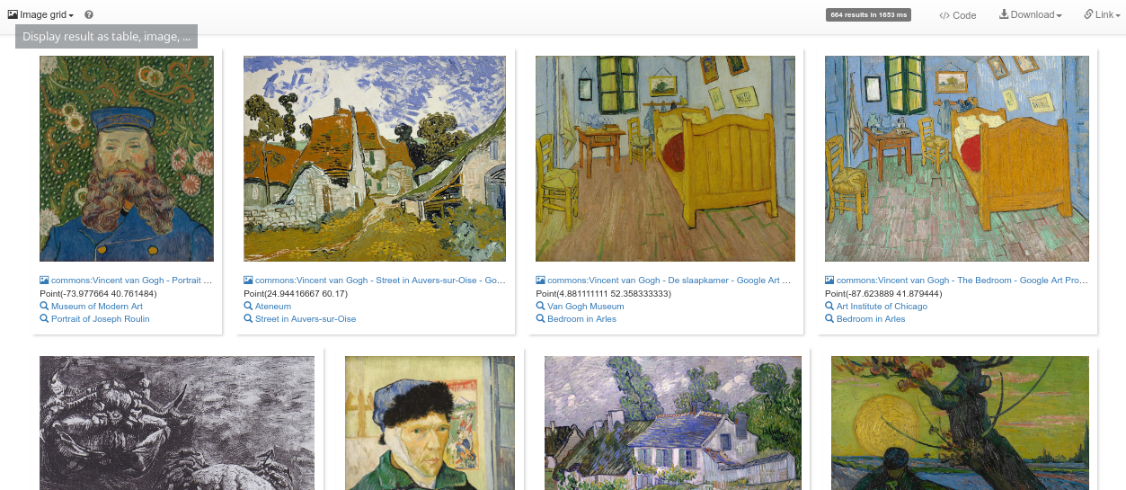 Plaatjes van schilderijen van Van Gogh